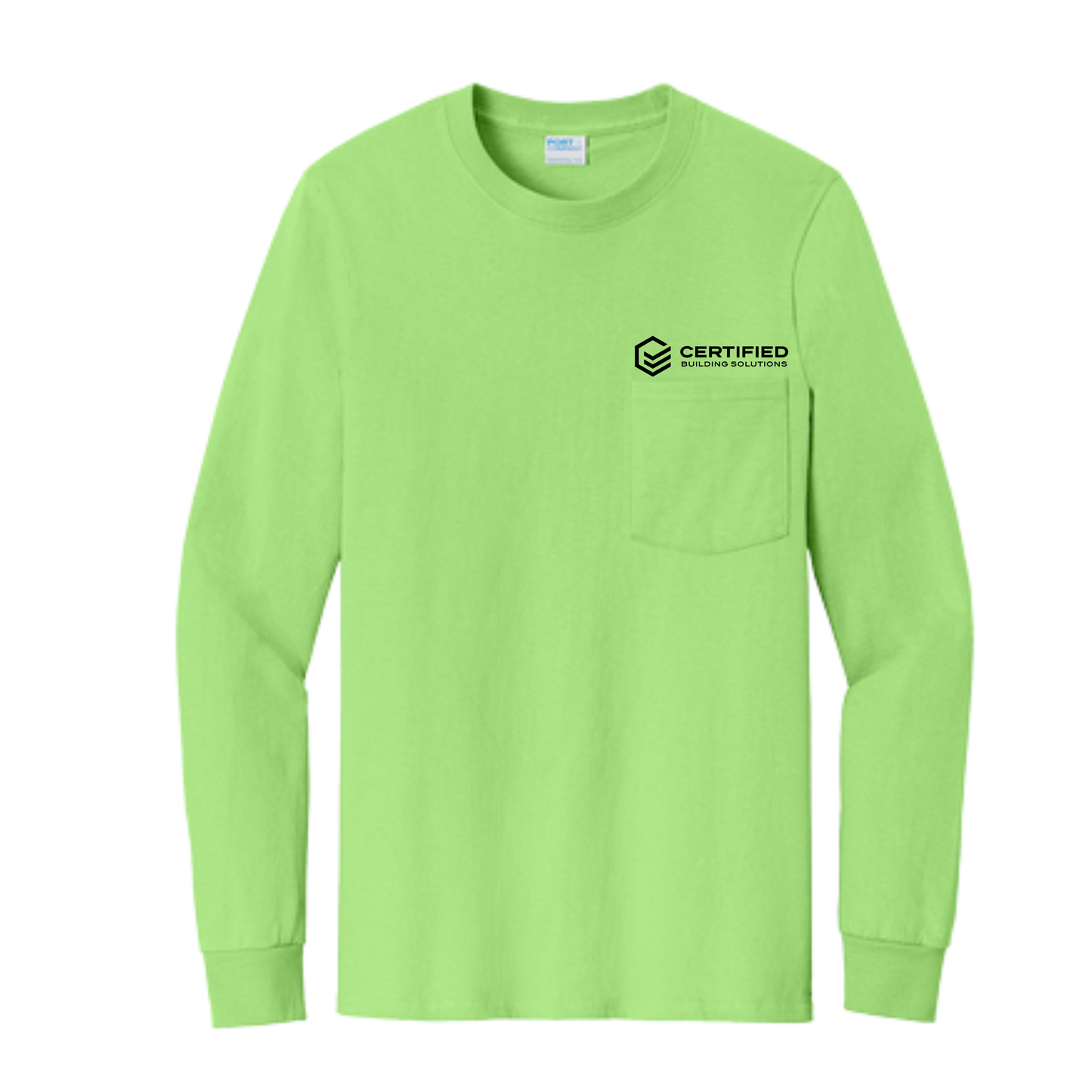 CSM Long Sleeve Pocket Tee (PC61lsp) with back logo