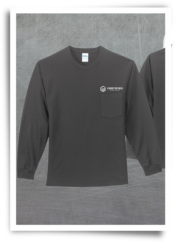 CSM Long Sleeve Pocket Tee (PC61lsp) with back logo