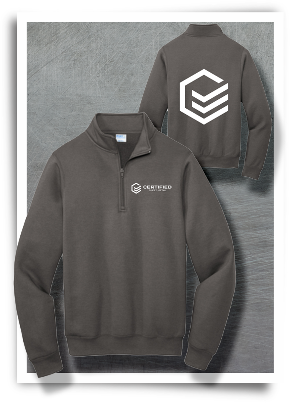 CSM Fleece 1/4 Zip Pullover screenprint (PC78Q) with back logo on every color