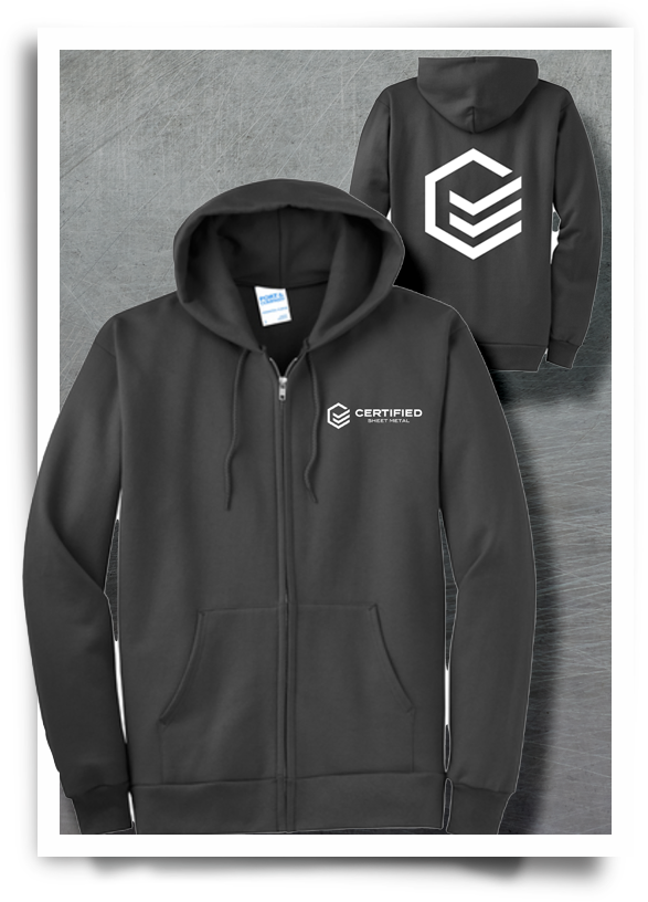 CSM Full-zip Hooded Sweatshirt (PC90ZH) with back logo