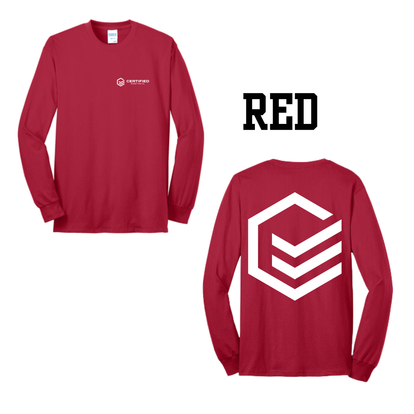 CBS Long Sleeve Pocket Tee (PC61LSP) With back logo