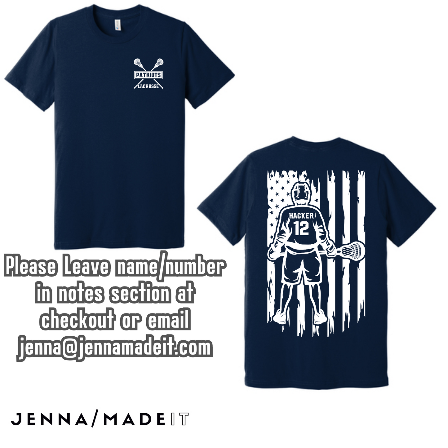 Unisex Patriots with back number