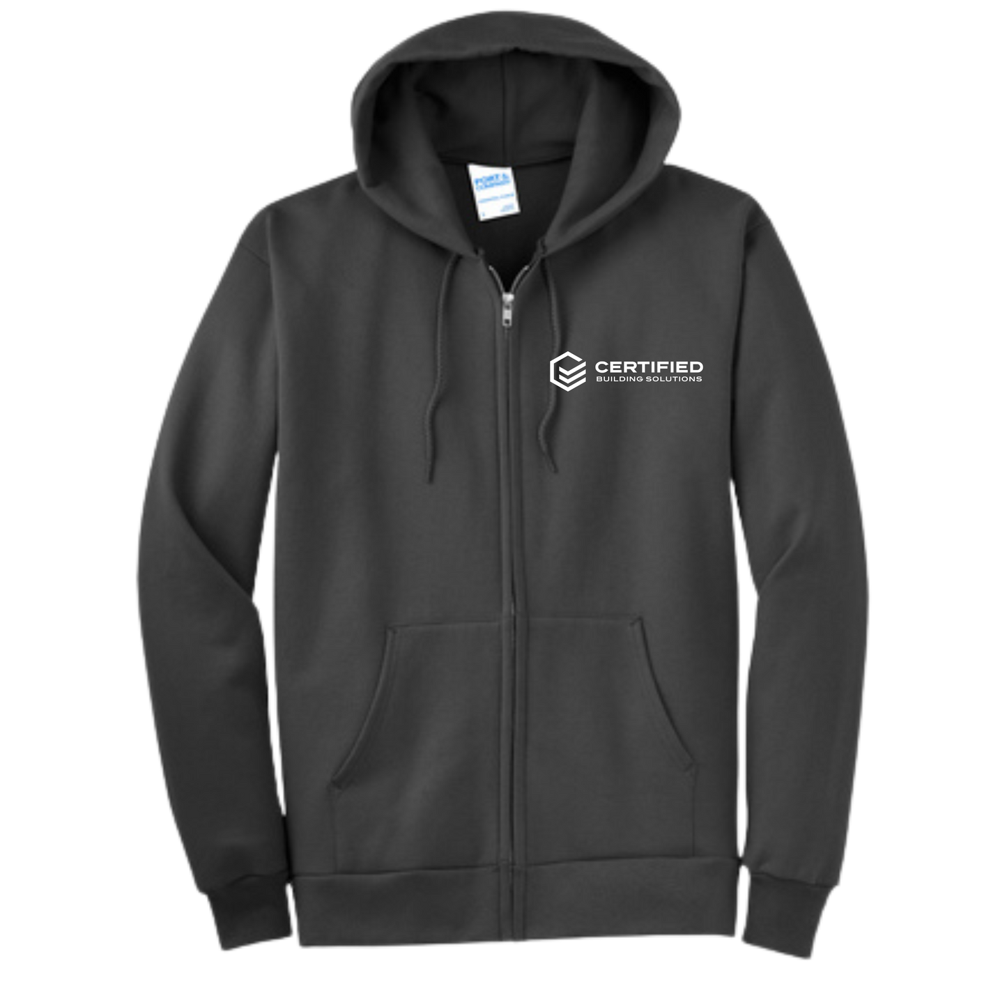 CBS Full-zip Hooded Sweatshirt with back logo (PC90ZH)