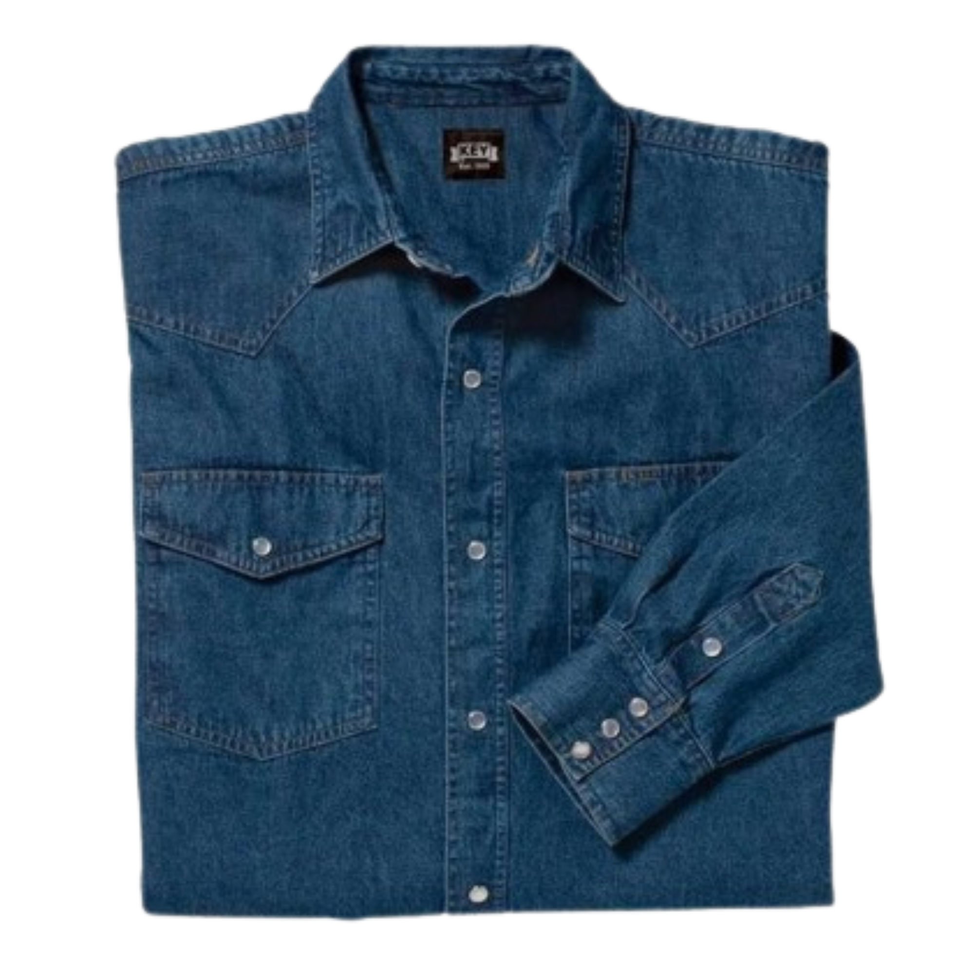 CSM Long Sleeve Denim Snap-Key embroidered – Jenna Made It