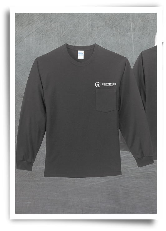 CSM Long Sleeve Pocket Tee (PC61lsp) with back logo