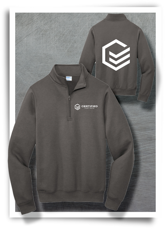 CSM Fleece 1/4 Zip Pullover screenprint (PC78Q) with back logo on every color