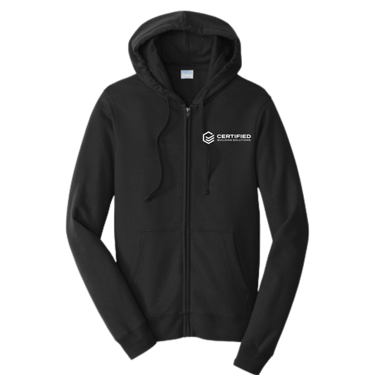 CBS Full-zip Hooded Sweatshirt with back logo (PC90ZH)